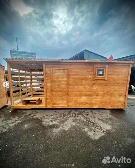 Бытовка с дровником