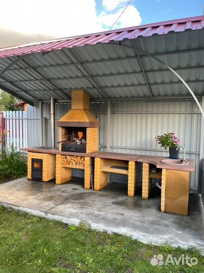 Барбекю печь (мангал), печь под казан, столы
