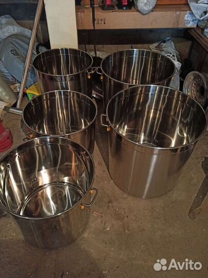 Кастрюли из нержи 50 - 170 л. (бак, заторный бак)