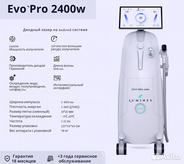 Аппарат для эпиляции Лю-Минес Evo’Pro 2400