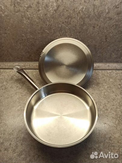 Сковорода сотейник из нержавейки Гурман всмпо