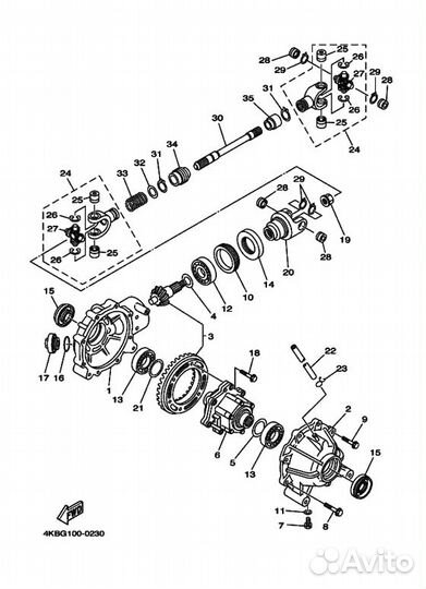 Корпус редуктора 4KB-46162-00-00