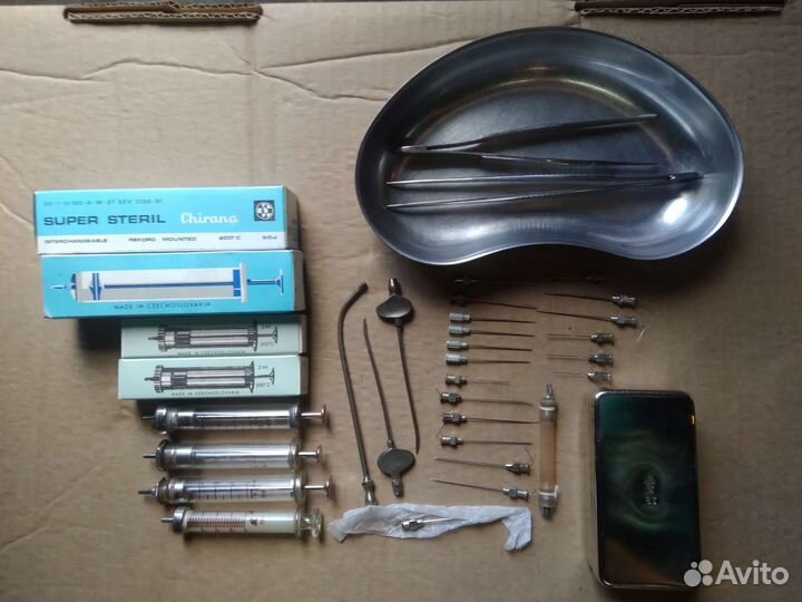 Шприц стеклянный., СССР