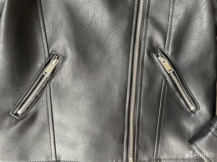 Кожаная куртка косуха для девочки 134 sinsay