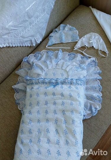 Конверт на выписку +пододеяльник+одежда