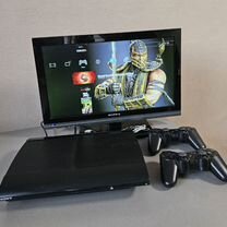 Sony Playstation 3 super slim прошитая 500гб 50игр