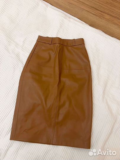 Кожаная юбка Mango