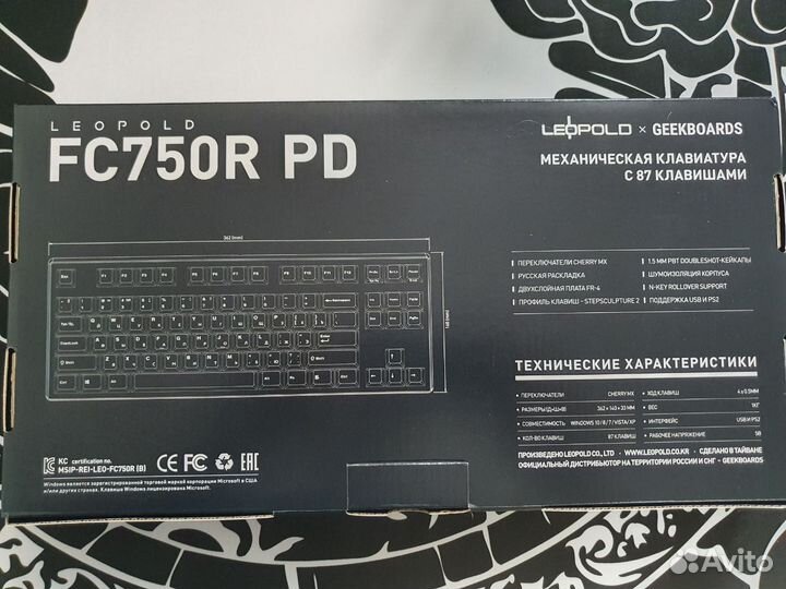 Клавиатура Leopold FC750R PD (Cherry MX Brown)