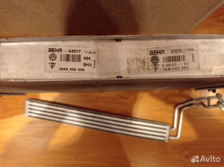 Радиатор на porsche cayenne