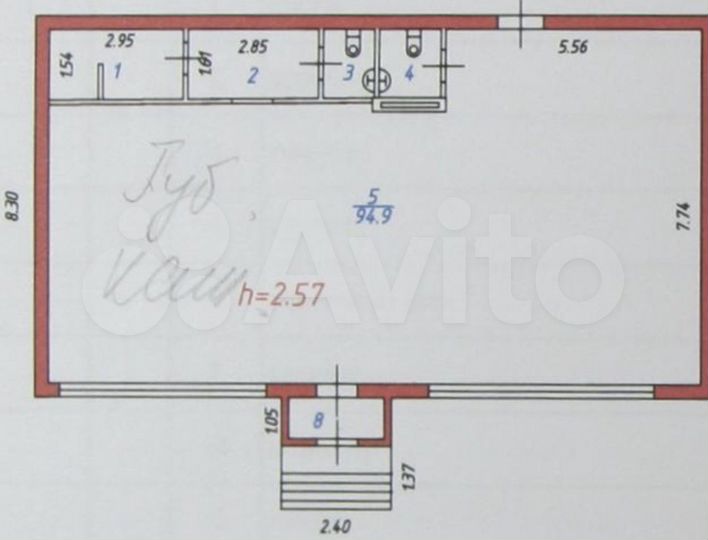 Нежилое на трафике, 109 м²