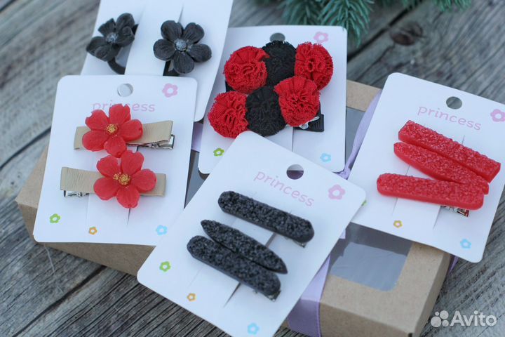 Заколка и резизки набор на новый год