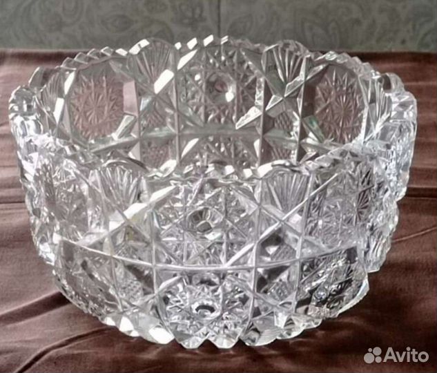 Салатник хрустальный Богемия времен СССР