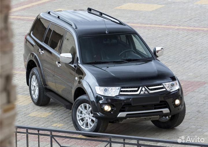 Пороги Подножки Mitsubishi Pajero Sport 2- Black