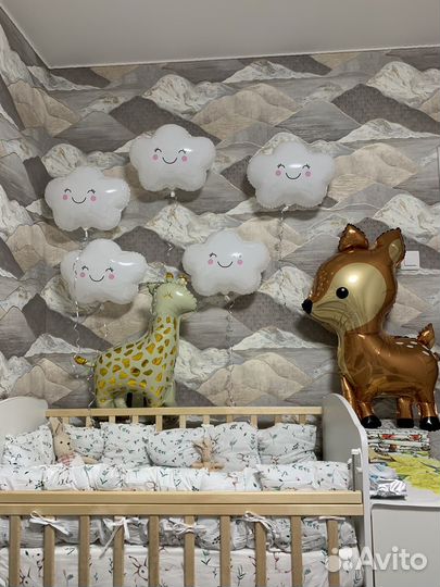 Бортики в кроватку новые, конверт на выписку