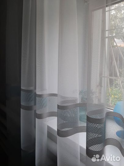Тюль (штора) на окно +гардина