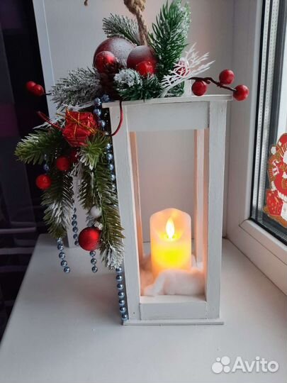 Свеча фонарь композиция