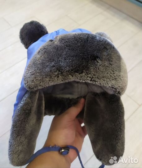 Шапка ушанка зима для мальчика 44-46