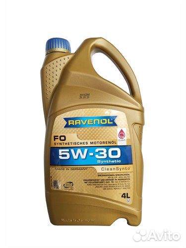 Масло моторное ravenol FO 5W30 4л (синтетика)