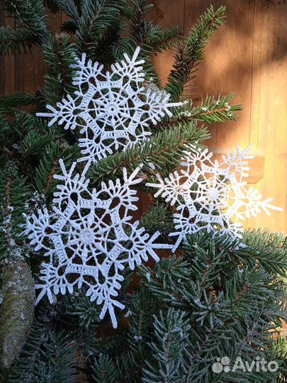 Набор снежинок новогодний декор украшение
