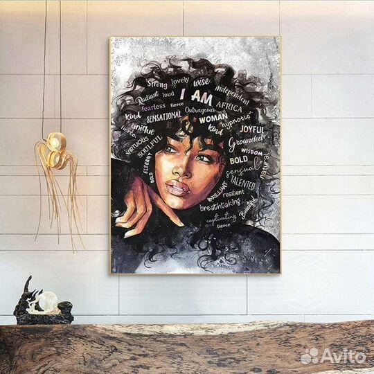 Картина маслом афроамериканка