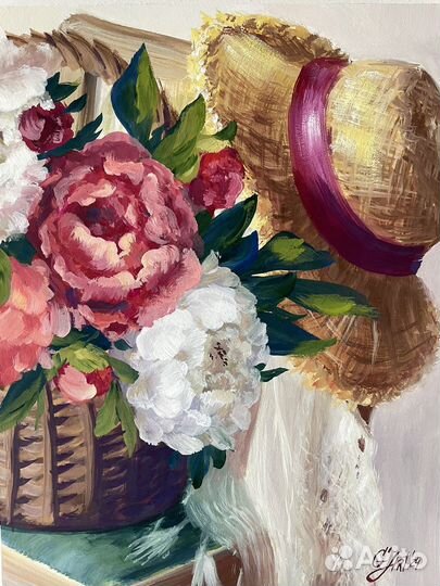 Этюд с пионами. Картина с пионами