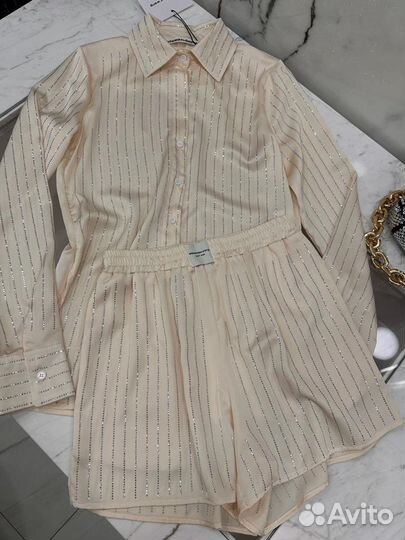 Шелковый костюм alexander wang