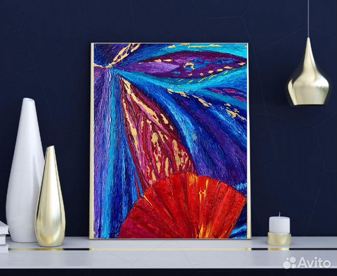 Картина-абстракция маслом на холсте
