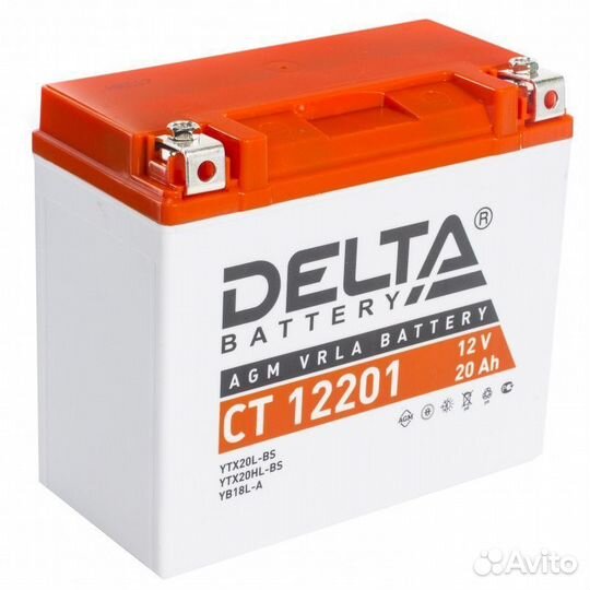 Аккумулятор Буран 12В20Ач delta CT12201 (YTX20L-BS