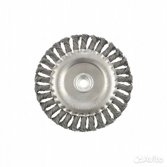 Щетка для ушм 150 мм, М14, плоская, крученая прово