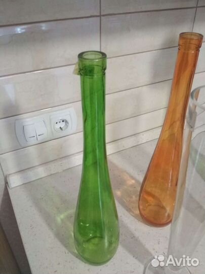 Ваза стеклянная для декора.Новые