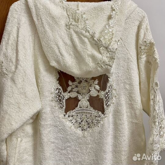 Турецкий набор для ванной Халат + полотенца 2шт