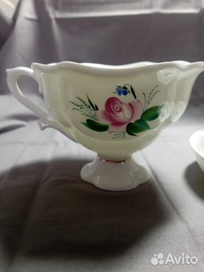 Чайная пара лфз, костяной фарфор