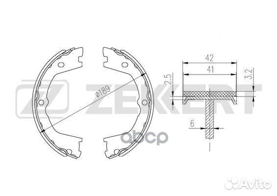 Колодки торм. бараб. задн. стоян. торм. Iveco