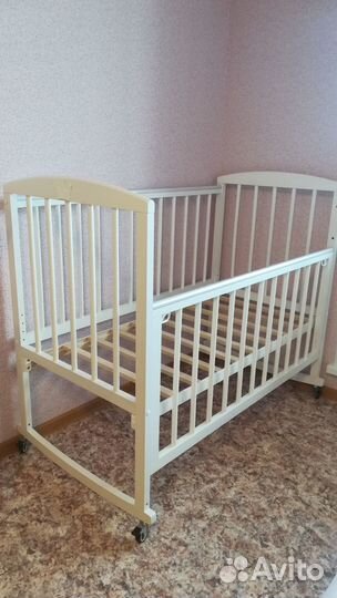 Детская кровать белая +. 60*120