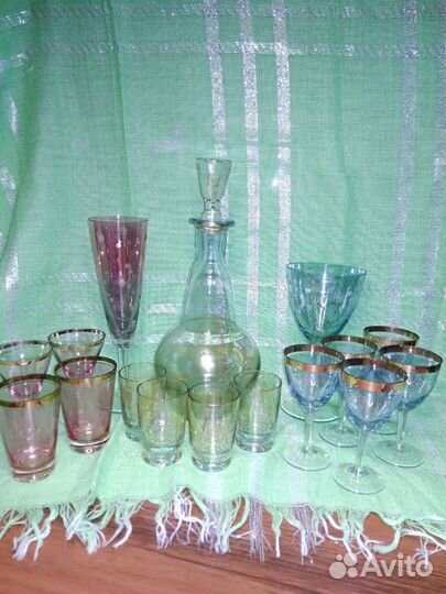 Бокалы фужеры рюмки стопки хрусталь стекло СССР