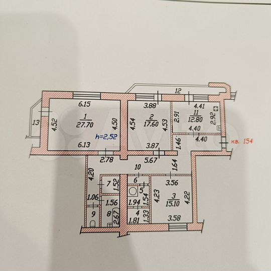 3-к. квартира, 120,9 м², 8/10 эт.