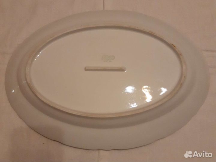 Блюдо сервировочное большое фарфор Чехословакия