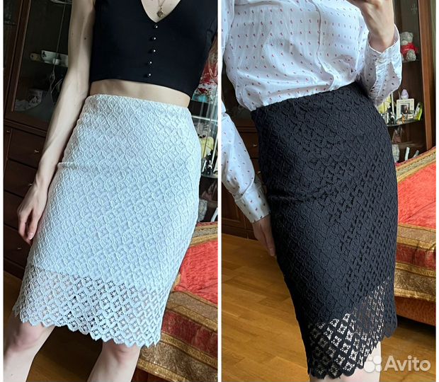 Юбки футляр Befree кружевные с высокой талией XS