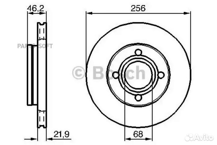 Bosch 0986478018 Тормозной диск