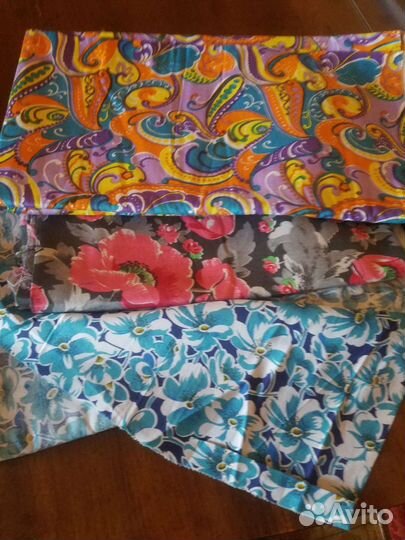 Ткани: гардинная, х/б, атлас, шелк, атласная и др