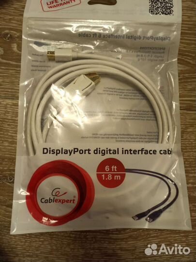Кабель dexp mini DisplayPort - DisplayPort, 1.8 м