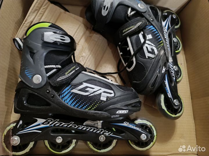 Ролики Bladerunner 36,5-40, 5 роликовые коньки