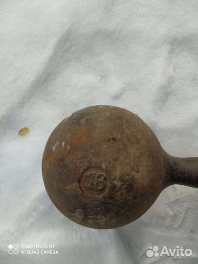 Гиря 16 кг СССР