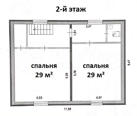 Коттедж 153 м² на участке 52 сот.