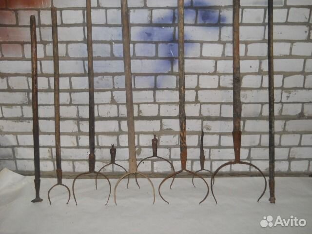 Ухваты старинные для чугунков, 20 штук