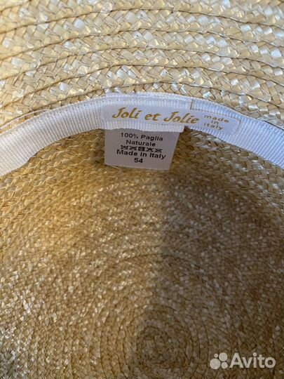 Соломенная шляпа 54 joli et jolie Италия
