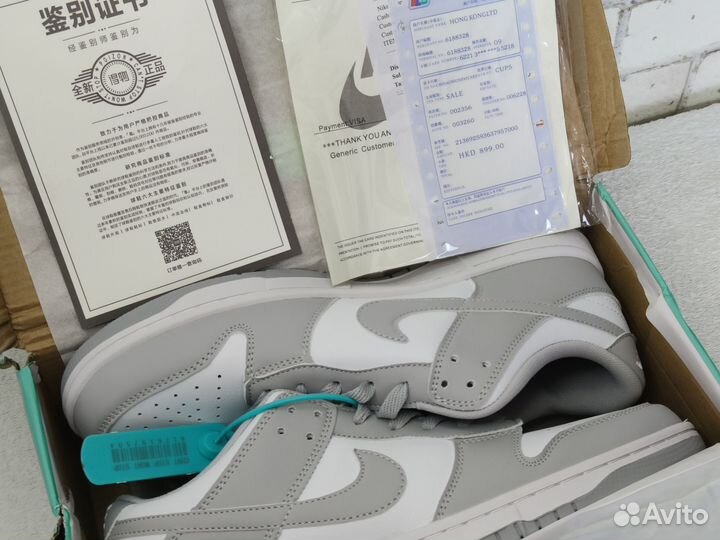 Кроссовки Nike Dunk Low Grey fog