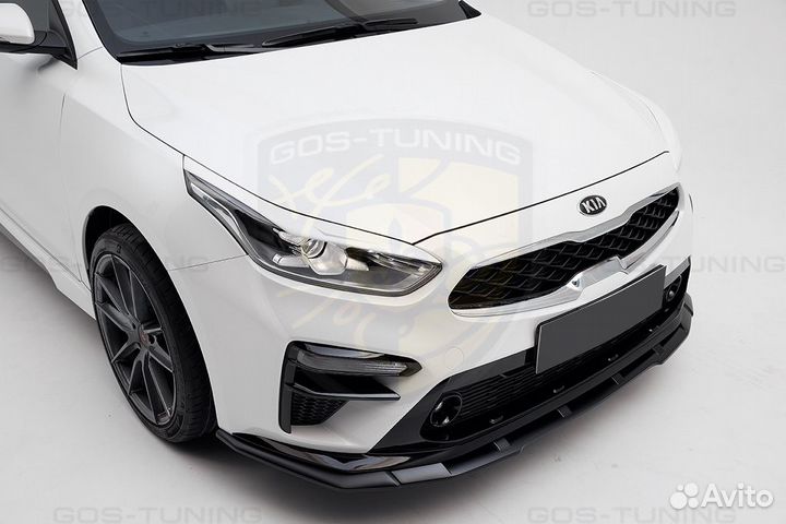 Реснички накладки на фары Киа Церато 4 широкие