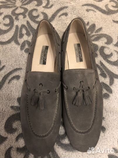 Лоферы замшевые мужские