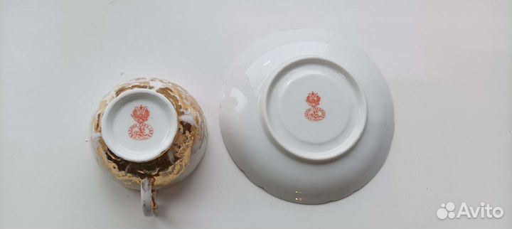 Чайная пара, фарфор Гарднер